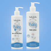 Baby Jolie Paris Baby Bath Bundle | 2-in-1 Hair and Body Wash + Lotion Kits de shampoo e condicionador > shampoo > conditioner > baby shampoo > infant shampoo > toddler shampoo > condicionador > shampo e condicionador para bebes > hidratante para bebes > body lotion > lotion > baby lotion