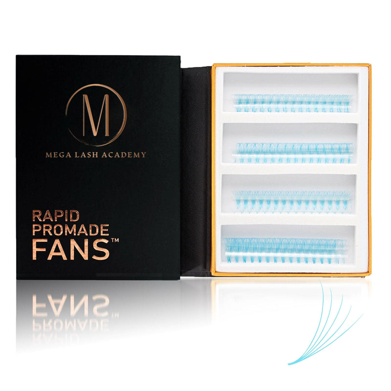 Mega Lash Academy Baby Blue 5D Rapid Promade Fans - 600 Fans Promade Fans