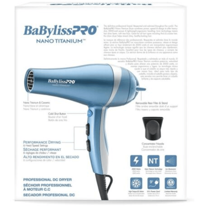 Babylisspro Nano Titanium 2000W Professional Hair Dryer #Bnt5548