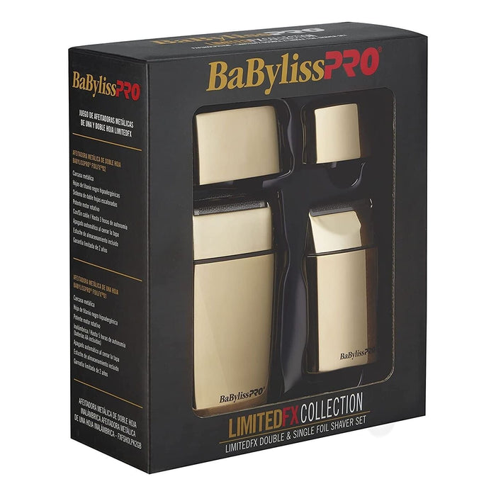 Babylisspro Limitedfx Collection Gold Double & Single Foil Shaver Set #Fxfsholpk2Gb