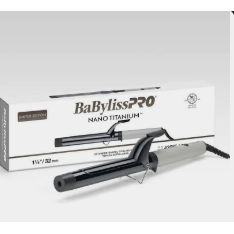 VIP Extensions BaBylissPRO Nano Titanium 1.25" Extended Barrel Curling Iron (Grey) Hair Styling Tools