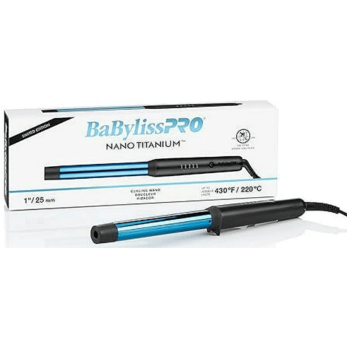 VIP Extensions BaBylissPRO Nano Titanium Matte-Black 1  Curling Wand