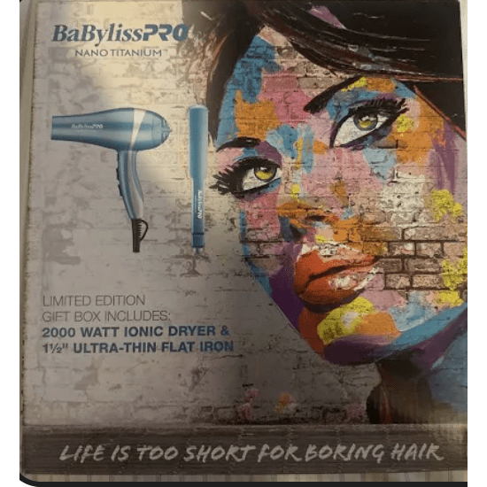 VIP Extensions BaBylissPRO Styling Set: 5548 Nano Titanium Dryer & 1.5" Straightener Hair Tool
