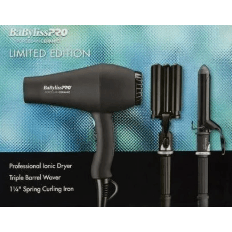 VIP Extensions BaBylissPRO Styling Set: Carrera2 Dryer + Triple Barrel Waver + 1.25" Curling Iron Hair Tool