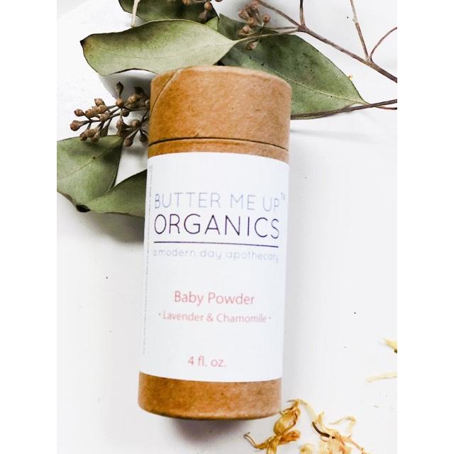 Butter Me Up Organics All Natural Talc Free Baby Powder / Organic Baby Powder / Feminine Powder Baby