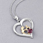 Bids.com 0.50 Carat Genuine Ruby .925 Sterling Silver Pendant Pendants