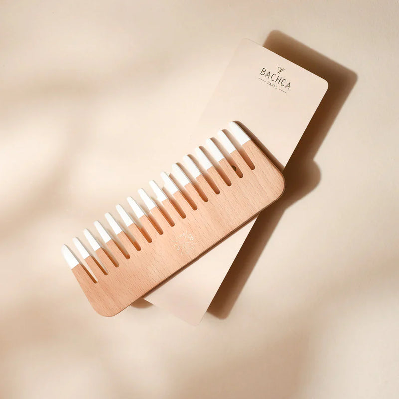 Nava Beauty Bachca Wooden Comb Light Gray