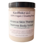 KaziRokz Sea moss Body Scrub 8oz, Advance Skin Therapy (100% Vegan / Cruelty Free)Ultra hydrating and moisturizing Skin Care