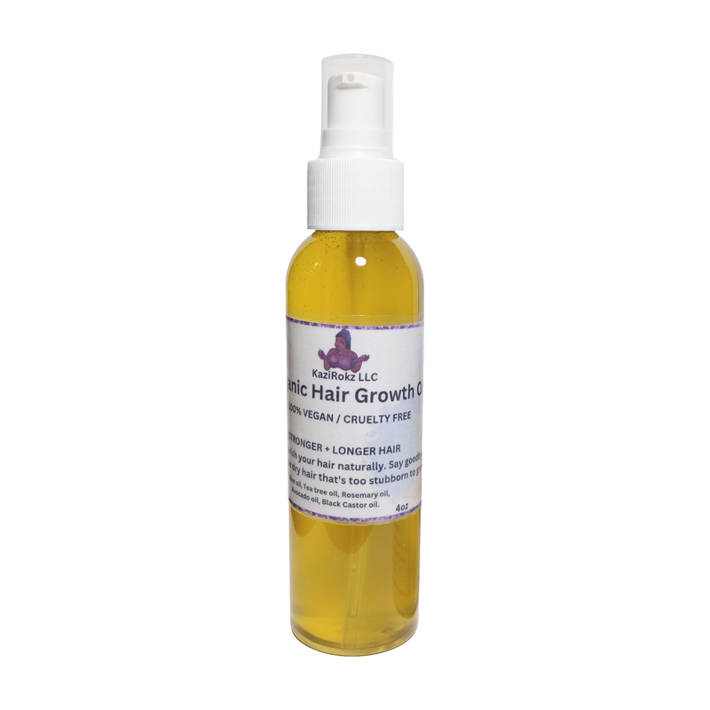 KaziRokz Organic Hair Growth Oil (100% Vegan / Cruelty Free)