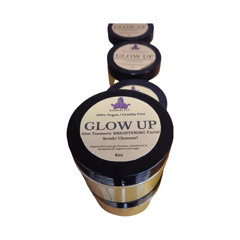 KaziRokz Aloe Turmeric Brightenig Facial Scrub (100% Veganl /Cruelty Free)4oz