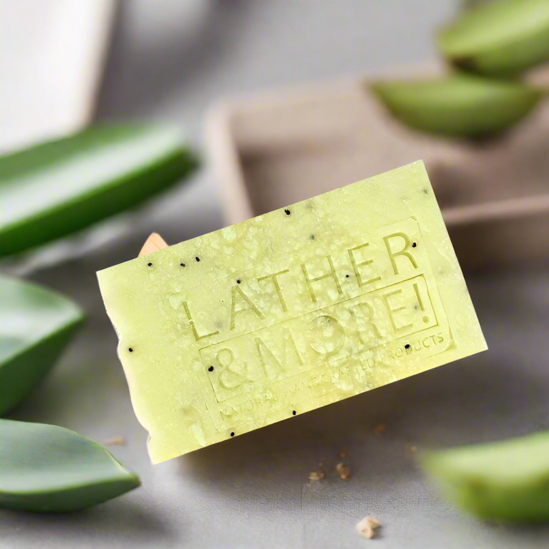 Lather and More! Aloe Vera and Cucumber Soap Bar Soap Khaki