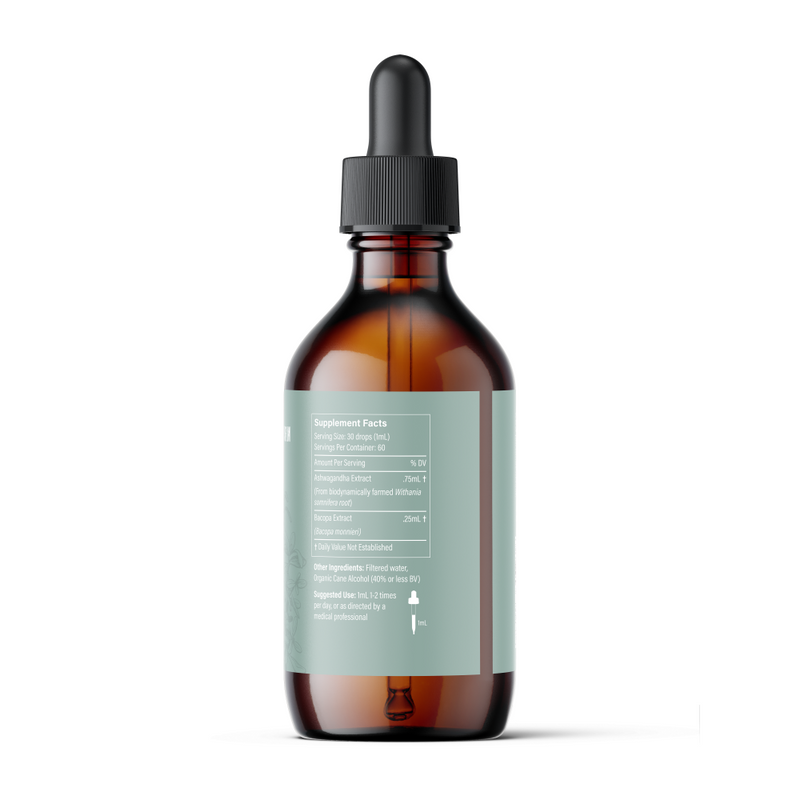 Portland Ashwagandha Farm Ashwagandha Bacopa - Spagyric Tincture Tincture