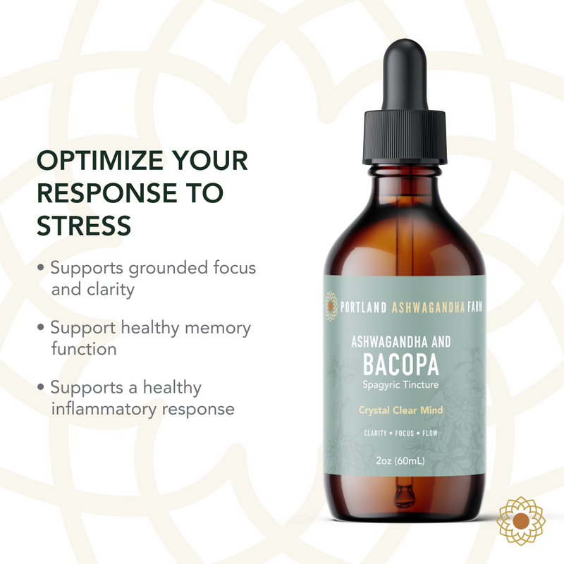 Portland Ashwagandha Farm Ashwagandha Bacopa - Spagyric Tincture Tincture
