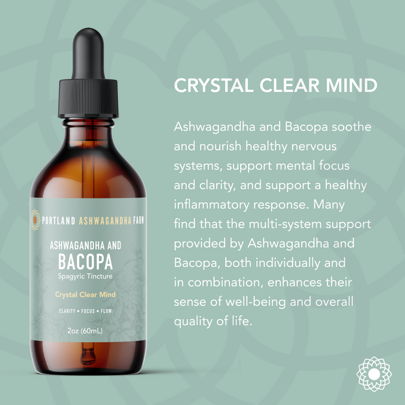 Portland Ashwagandha Farm Ashwagandha Bacopa - Spagyric Tincture Tincture