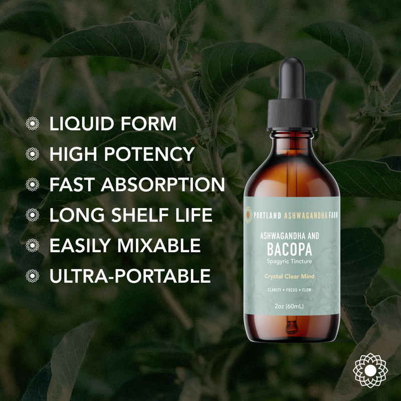 Portland Ashwagandha Farm Ashwagandha Bacopa - Spagyric Tincture Tincture