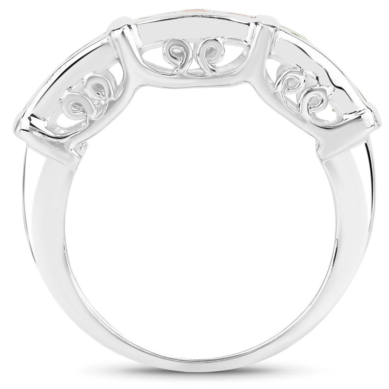 Bids.com 1.08 Carat Genuine Multi Sapphire .925 Sterling Silver Ring Rings
