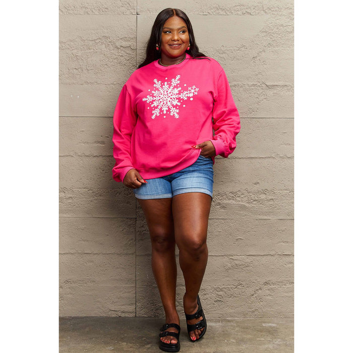 Simply Love Snowflake Graphic Sweatshirt