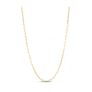 Bids.com Sterling Silver Gold Plated Paperclip Chain (2.50 mm) Necklaces