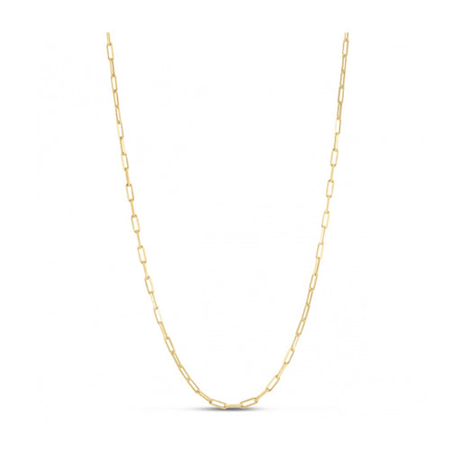 Bids.com Sterling Silver Gold Plated Paperclip Chain (2.50 mm) Necklaces