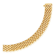 Bids.com 14k Yellow Gold Flexible Panther 9.0mm Line Bracelet Bracelets