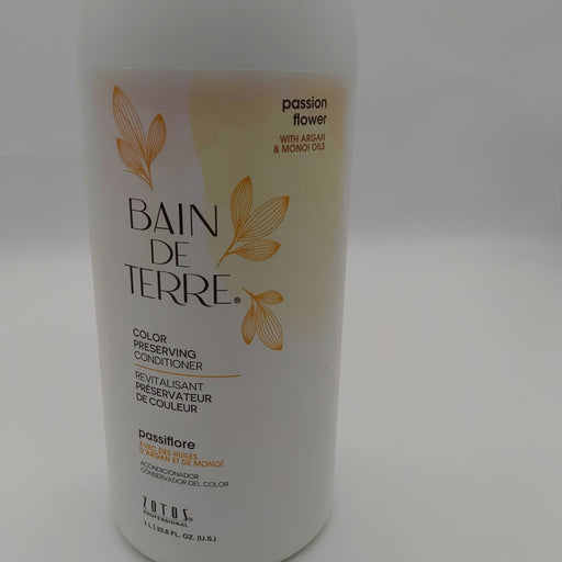 VIP Extensions Bain de Terre Passion Flower Color Preserving Conditioner, Luxurious Hydration for Vibrant Color & Protection from Fading, with Argan & Monoi Oils, Paraben-Free 33.8 fl oz Conditioner Dim Gray