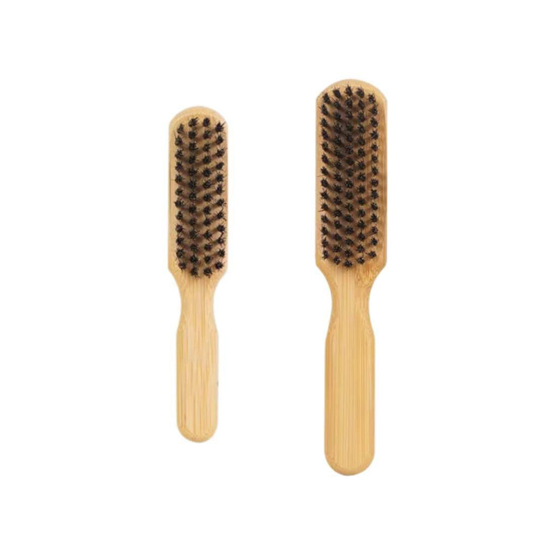 Shave Essentials Bamboo Beard Brush Duo Combs & Brushes