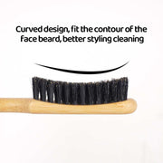 Shave Essentials Bamboo Beard Brush Duo Combs & Brushes