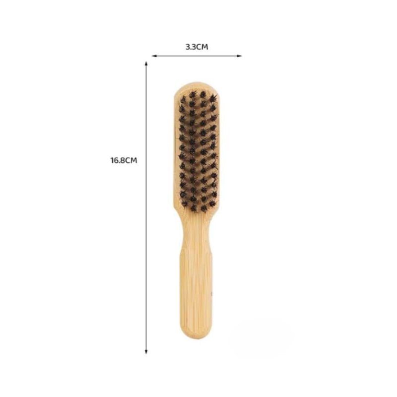 Shave Essentials Bamboo Beard Brush Duo Combs & Brushes