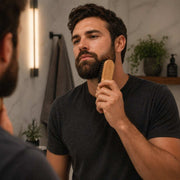 Shave Essentials Bamboo Beard Brush Duo Combs & Brushes