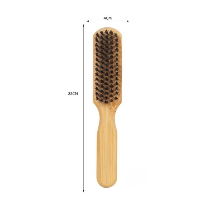 Shave Essentials Bamboo Beard Brush Duo Combs & Brushes