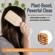 ZeroWasteStore.com Bamboo Hair Brush Combs & Brushes