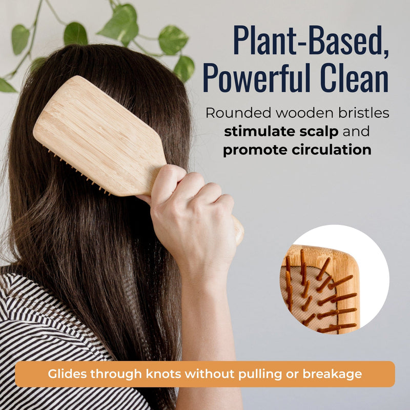 ZeroWasteStore.com Bamboo Hair Brush Combs & Brushes