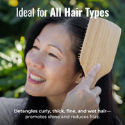 ZeroWasteStore.com Bamboo Hair Brush Combs & Brushes