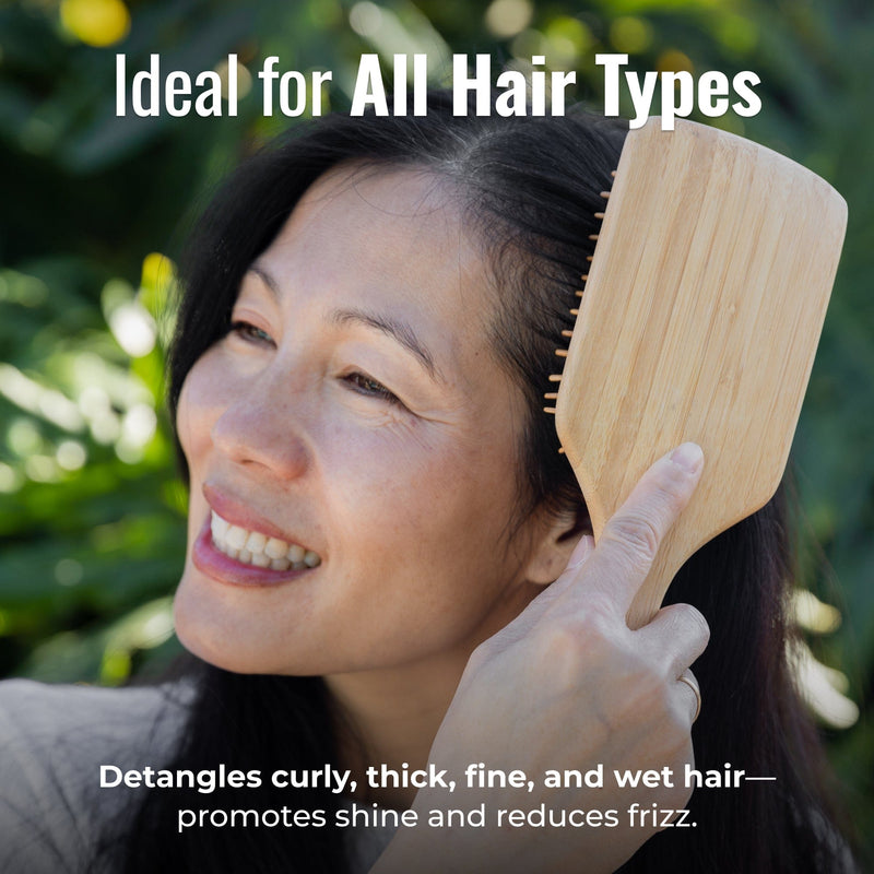 ZeroWasteStore.com Bamboo Hair Brush Combs & Brushes