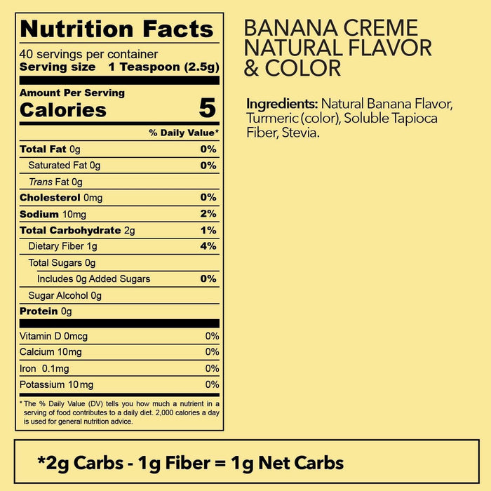 Banana Creme Natural Flavor and Color l  40 serves - 100g