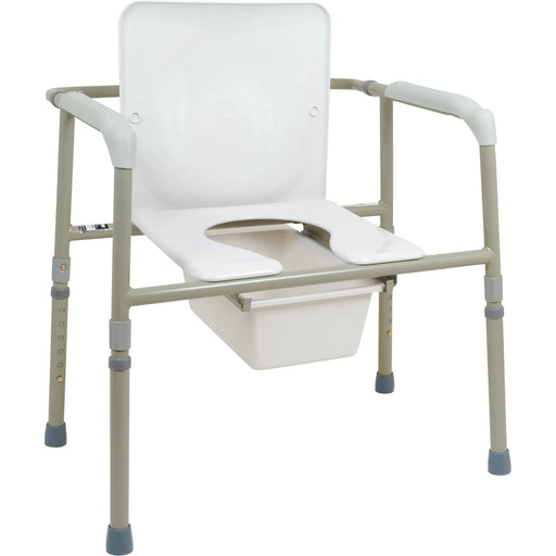 Drive Medical Bariatric 3-in-1 Commode Chair Health & Beauty White Smoke