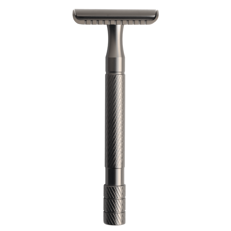 Lather & Wood Shaving Co Safety Razor - Baron Noble - Forge Gray Men Grooming, Health