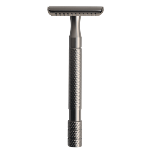 Lather & Wood Shaving Co Safety Razor - Baron Noble - Forge Gray Men Grooming, Health