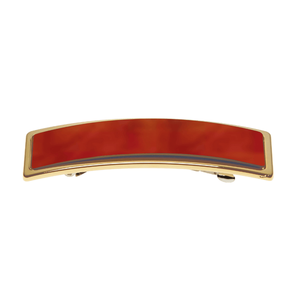KOH-I-NOOR Beauty USA Janeke Gold-Rimmed Hair Barrette – Tortoiseshell Hair Clip Hair Clip Firebrick