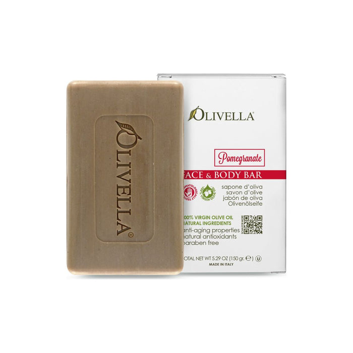 Olivella Pomegranate All Natural Olive Oil Face & Body Soap 5.29 oz