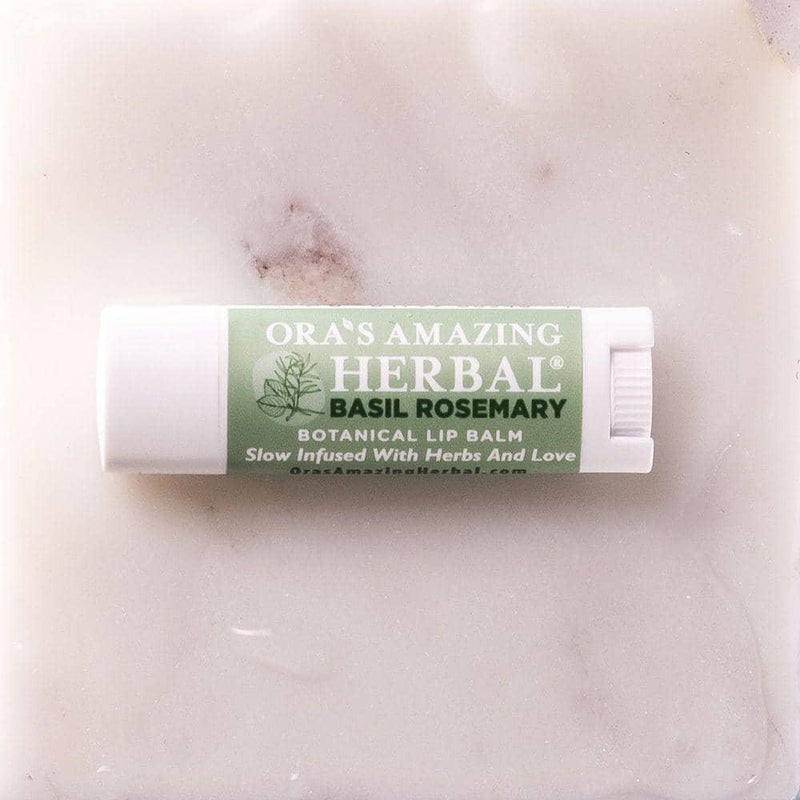 Ora's Amazing Herbal Natural Lip Balm, Herbal Infused, Basil Rosemary