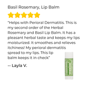 Ora's Amazing Herbal Natural Lip Balm, Herbal Infused, Basil Rosemary