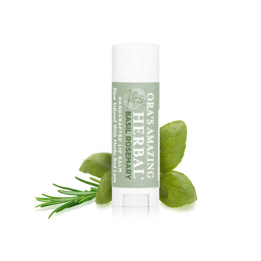 Ora's Amazing Herbal Natural Lip Balm, Herbal Infused, Basil Rosemary