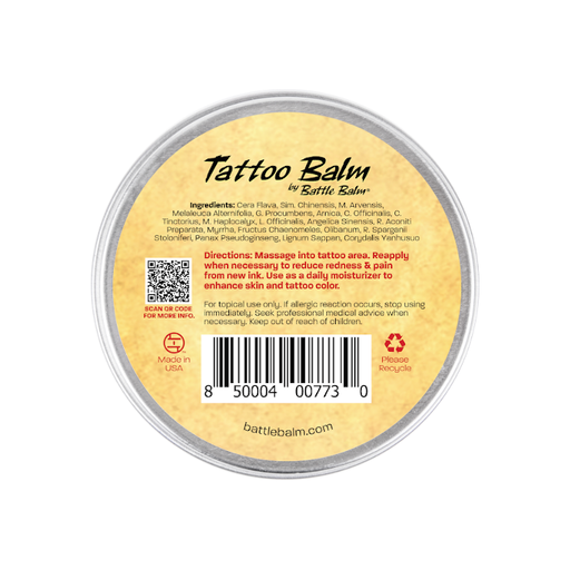 Battle Balm® Battle Balm® Tattoo Balm - Tattoo Healing, Moisturizer, & Skin Repair Cream Topical analgesic, pain relief ointment, muscle rub