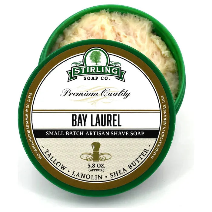 Stirling Soap Co. Bay Laurel Shave Soap Jar 5.8 oz