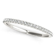 Bids.com 14k White Gold Round Diamond Pave Set Wedding Band (1/8 cttw) Rings