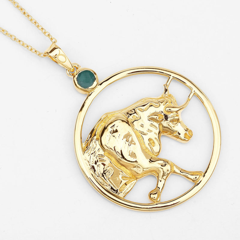 Bids.com 0.23 Carat Genuine Emerald .925 Sterling Silver Pendant Pendants