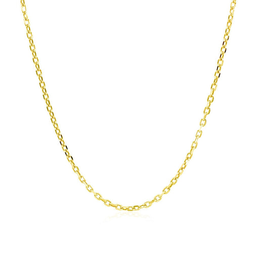 Bids.com 18k Yellow Gold Diamond Cut Cable Link Chain (1.40 mm) Necklaces