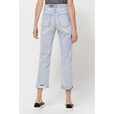 Vervet By Flying Monkey Super High Relaxed Cuffed Straight Jean