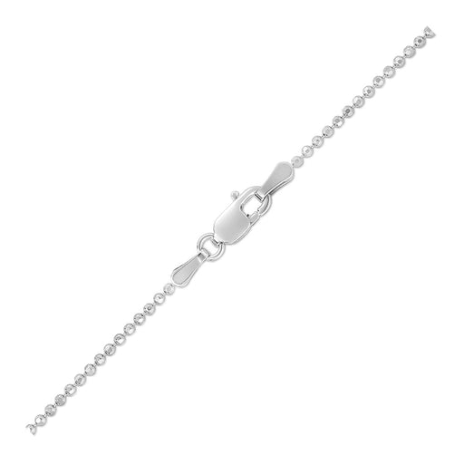 Bids.com 14k White Gold Diamond-Cut Bead Chain 1.2mm Necklaces